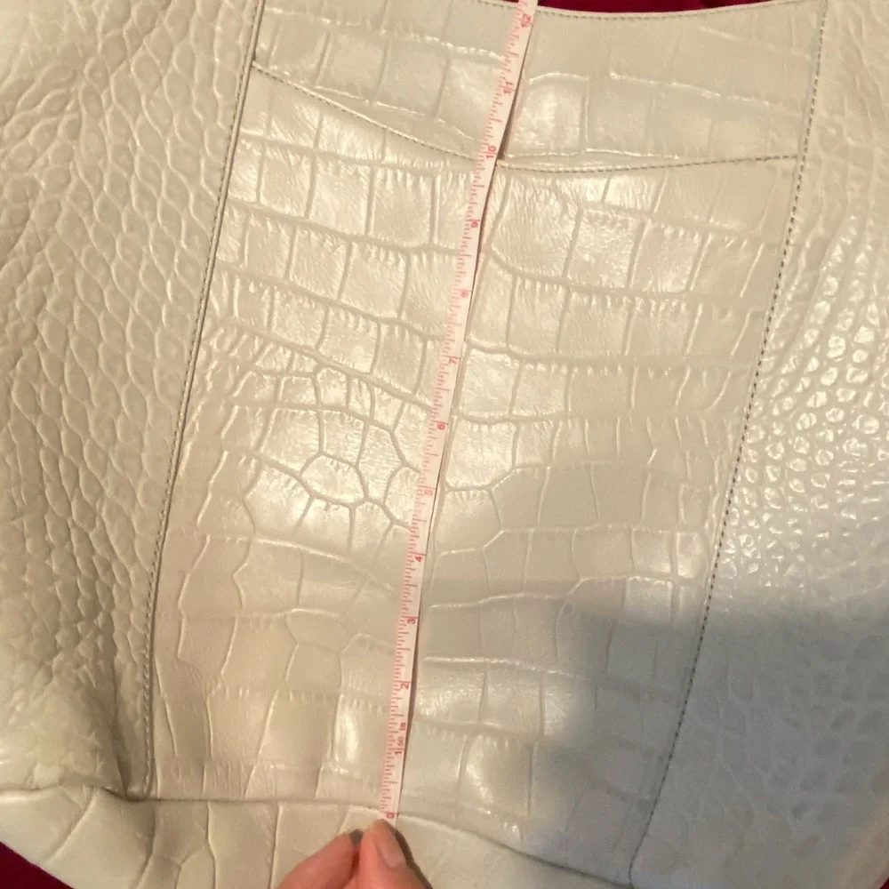 BRAHMIN White Bag Large Shoulder Pebble Off-White - Picture 12 of 13